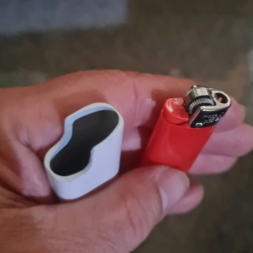Metallic white mini lighter cases used, BiC type