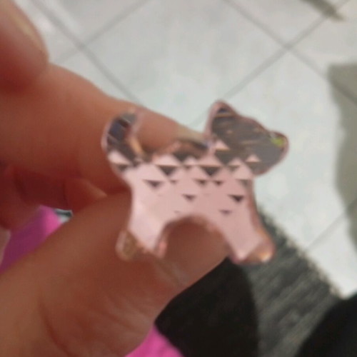 Swarovski pin like new, pink and silver