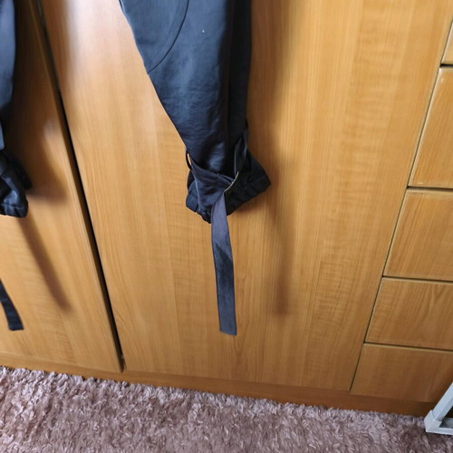 Scandalo brown satin pants like new, winter with 3/4 cuffs