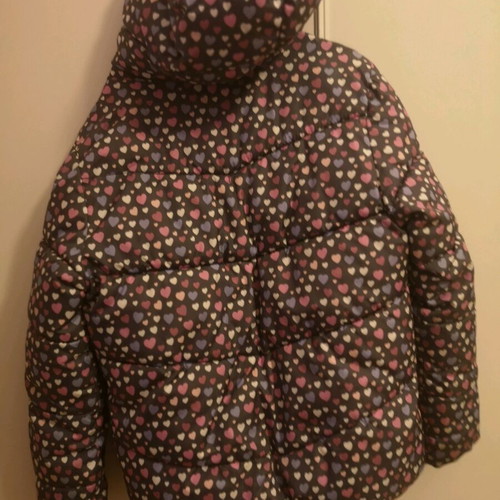 Sfera children's jacket grey with heart pattern like new