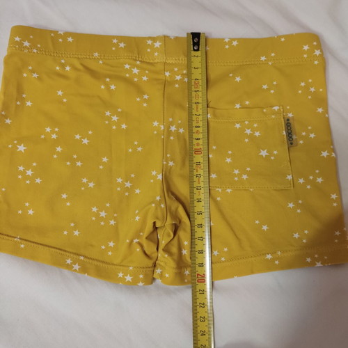 Gocco kids' swimsuit like new, white stars on light mustard, size 5-6 years