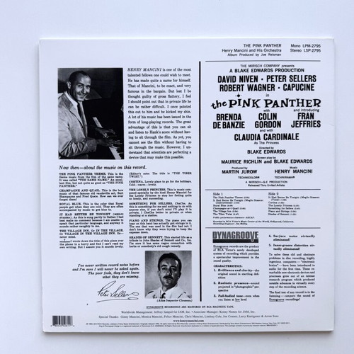 The Pink Panther Soundtrack vinyl 2014 reissue, near mint