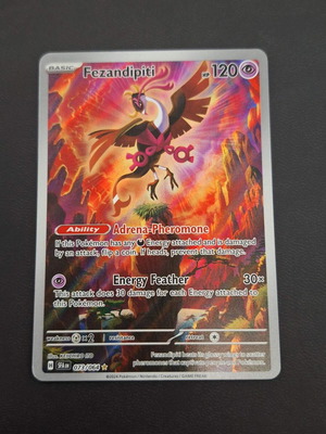 Fezandipiti holographic card new, Pokemon