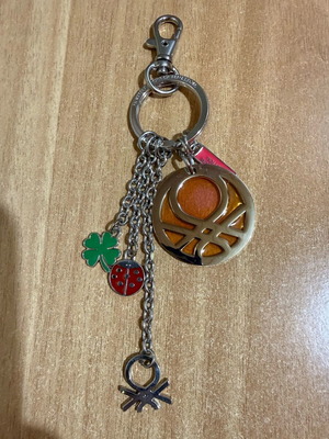United Colors of Benetton silver keychain like new