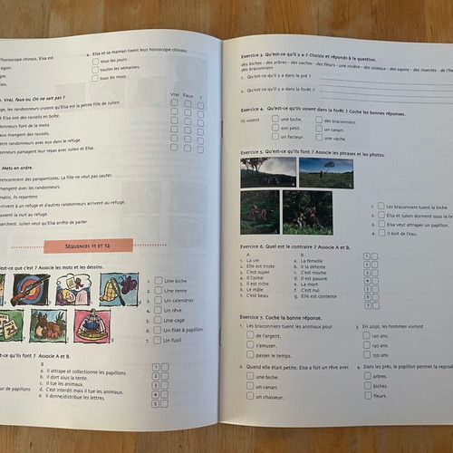 Le Papillon pedagogical book for students like new, French