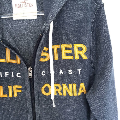 Hollister hoodie jacket blue like new, size L
