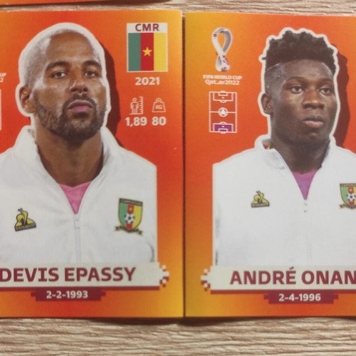 Panini World Cup Qatar 2022 Cameroon stickers, set of 12