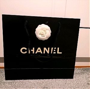 Chanel χάρτινη τσάντα συσκευασίας και κορδέλα αμπαλάζ, 15 ευρω