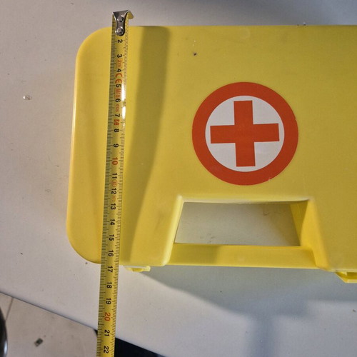 First Aid Kit case like new, yellow durable hard case