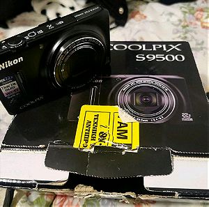 Nikon S9500 18mpxl + έξτρα μπαταρία + κάρτα μνήμης