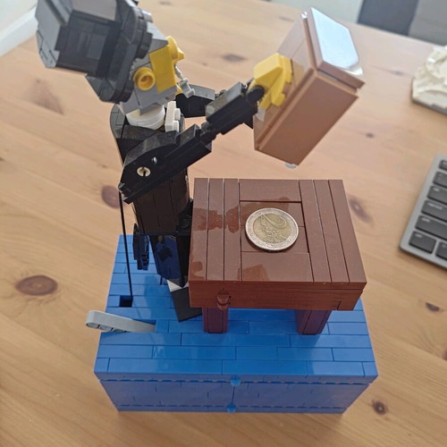 Lego coin bank magician MOC used