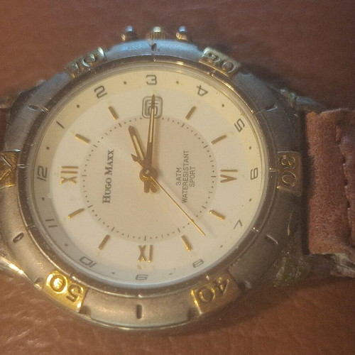Hugo Maxx Eurodesign 18K Gold Plated Quartz Watch