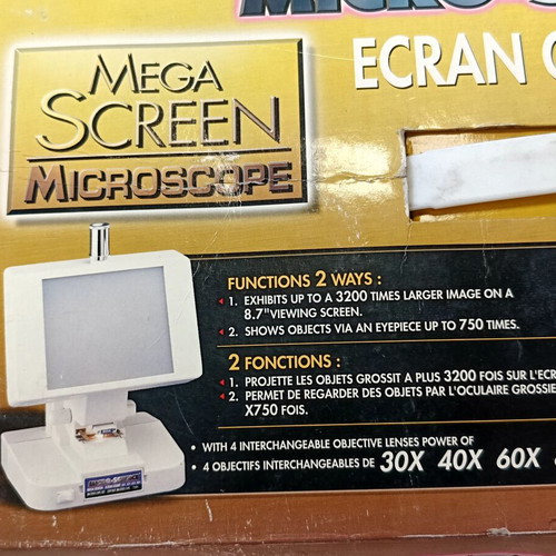 Micro-Science Mega Screen Vintage Educational Microscope Set used