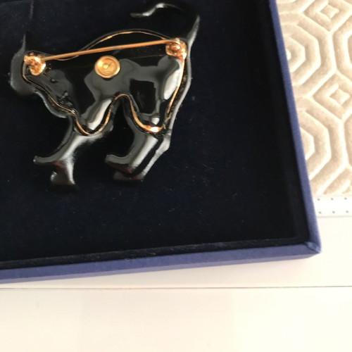 Panther brooch Swarovski used with black stones