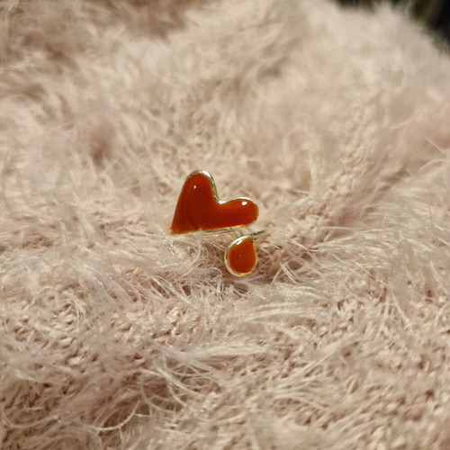Heart ring with liquid glass new
