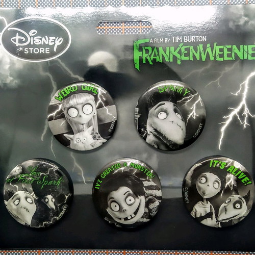 Disney Collectible Frankenweenie Tim Burton Pins, New, Set of 5