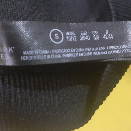 Primark women's sports bralette new black seamless