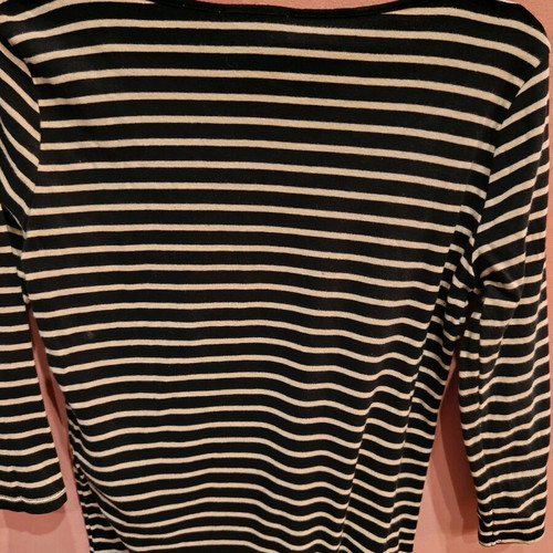 Zara organic cotton blouse size L like new, black and white