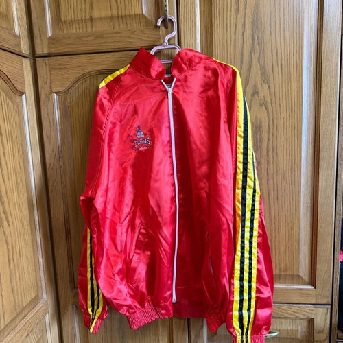 Twins tracksuit men XL red satin like new