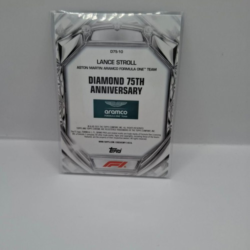 Lance Stroll 2025 Topps Chrome F1 Diamond 75th Anniversary card like new #D75-10