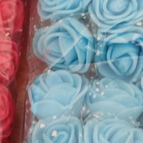 Craft foam rose set new, colorful EVA flowers with decorative branches