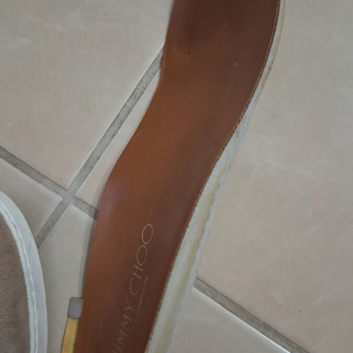 Jimmy Choo sneakers like new for narrow feet, beige and gold