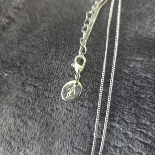 Necklace with Shiny Stone like new, silver