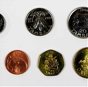 MALAWI set 7 νομίσματα UNC