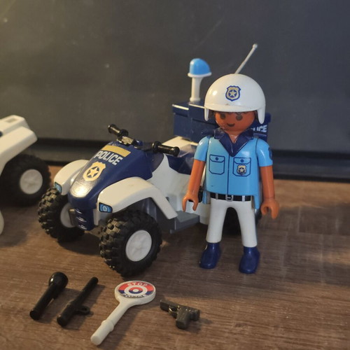 Playmobil 3655 Police Beach Quad Bike with Missing Parts