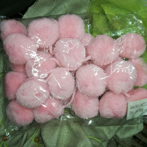 Decorative pom poms new, pack of 12 pieces