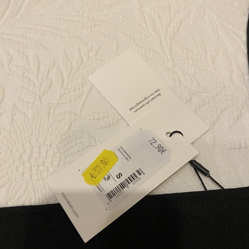 Calvin Klein linen crop top new, size S, black