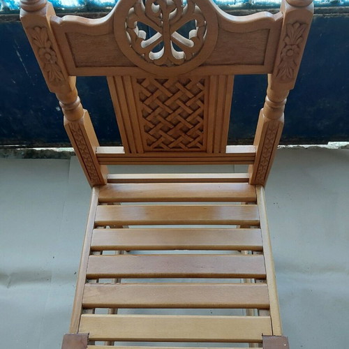 Wooden carved church chair new