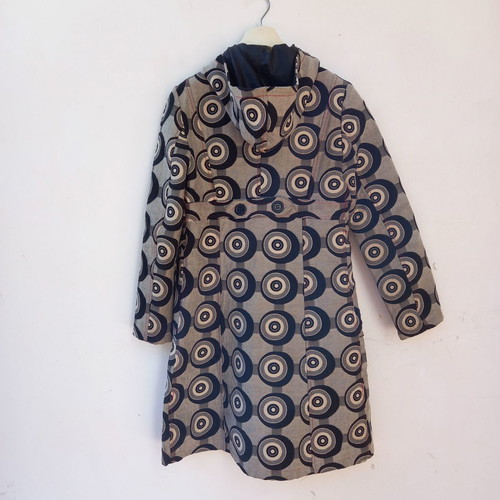 Desigual coat used size 38 with hood and red heart detail