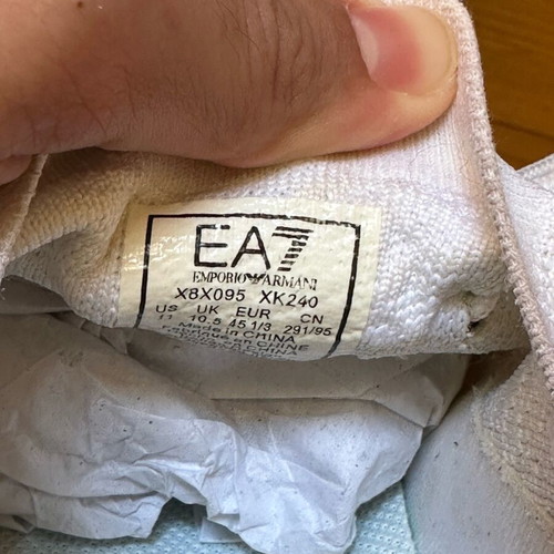 Emporio Armani Sneakers White used, size 45 1/3