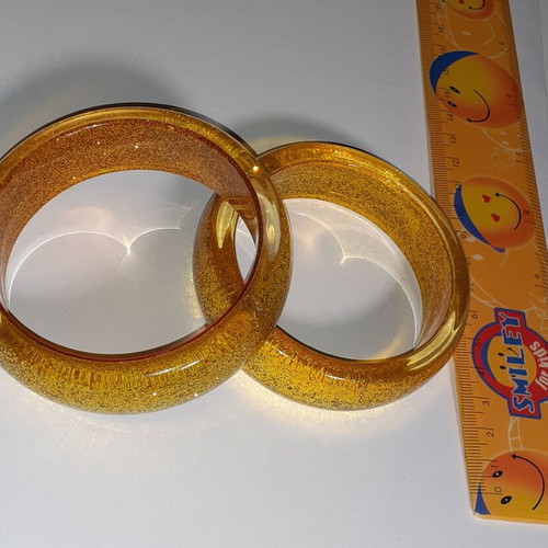 Bracelet set new, gold color, pack of two