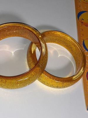 Bracelet set new, gold color, pack of two