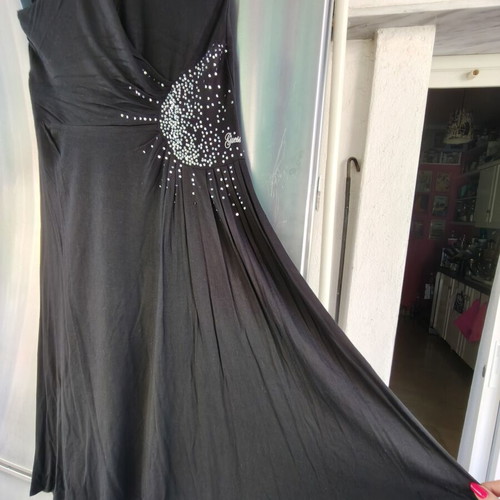 Guess halter dress like new, black with silver rhinestones, size M
