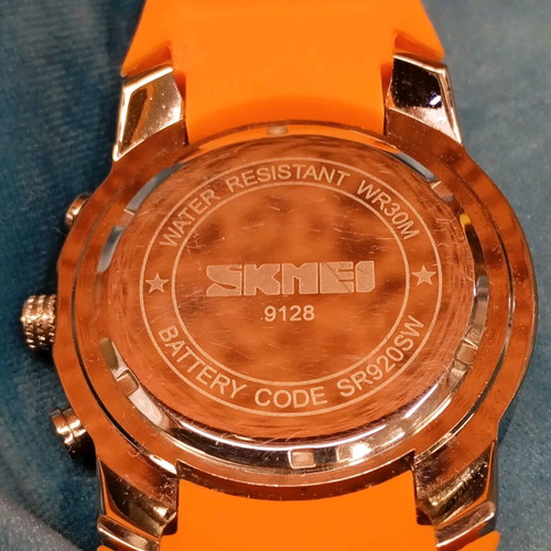 Skmei 9128 orange men's sports watch like new