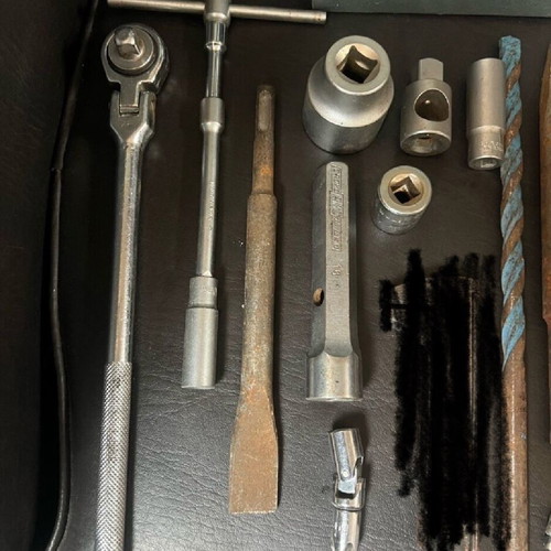 Toolbox with tools used, pack