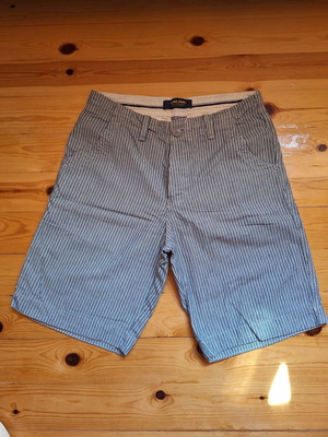 Zara striped bermuda shorts, white and grey, size S