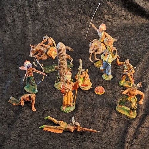 Lineol Indian figures used, 1930s