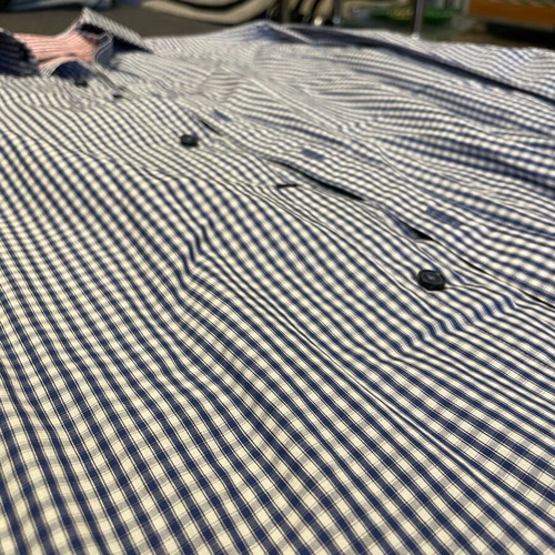 Manetti Checked Slim Fit Shirt like new, easy iron