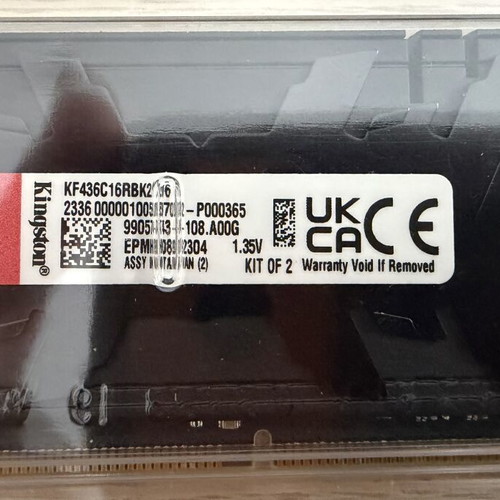Kingston Renegade Fury 16GB DDR4 3600MHz like new