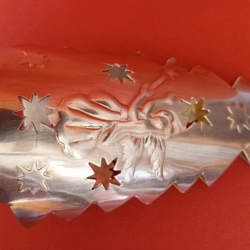 Bronze Christmas Candle Holder handmade, like new, angel design