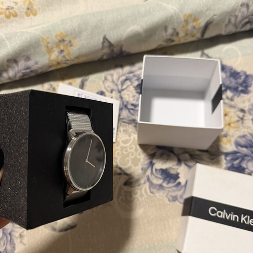 Calvin Klein Men Watch New Black and Silver