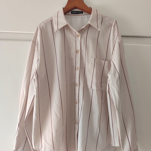 SheIn striped shirt, size Small, beige