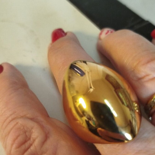 Women's ring No62 new, stainless steel, gold plated