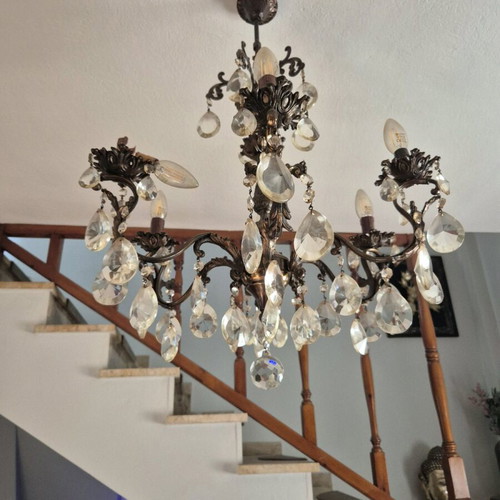Vintage crystal chandeliers like new, set of 3 pieces
