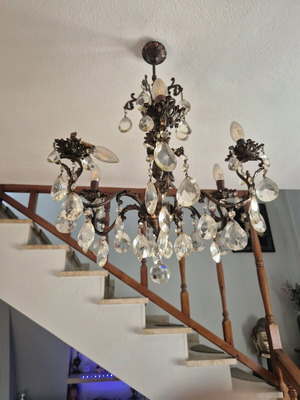 Vintage crystal chandeliers like new, set of 3 pieces