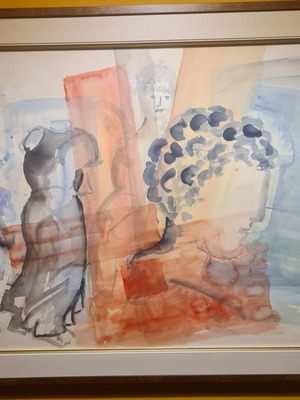 Painting Vakirtzis Giorgos watercolor on cardboard new
